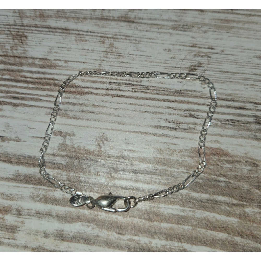Vintage Rinc SP Lind Figaro Link Bracelet - 7.5" with Lobster Clasp